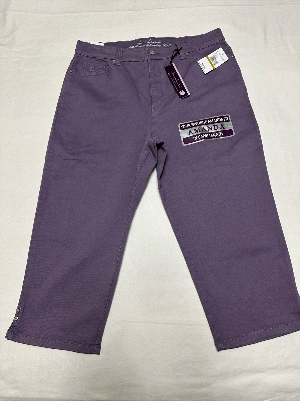 Gloria Vanderbilt Amanda Capri Pants in Dusty Violet - 14